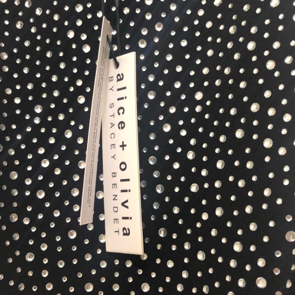 NWT $295 Alice + Olivia Phoebe Embellished Spaghetti-Strap Bodysuit in size XS! - Picture 6 of 7